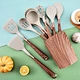 wooden kitchen utensil set